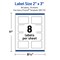 Avery Printable Labels with Sure Feed Technology, Rectangle, 2" x 3", Pre-Printed Green & Metallic Silver Plaid with Red Bow Design, Glossy White, Laser & Inkjet Compatible, 80 Total